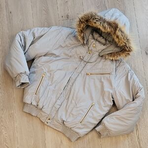 Vintage Kelsey Trail Sports Wear Puffer Jacket With Fur Lined Hood, Sz 18